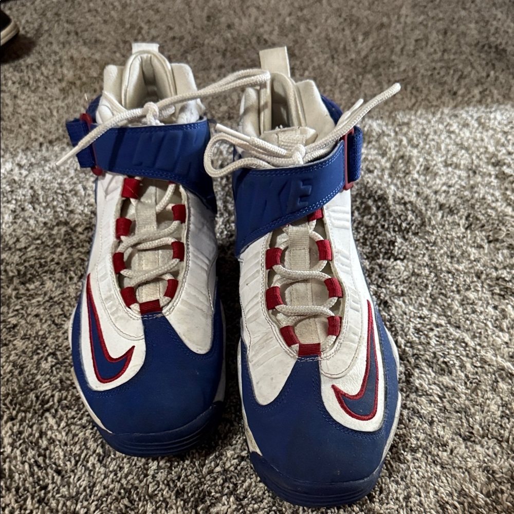 Nike Kids Blue, White, and Red Sneakers Ken Griffey jr